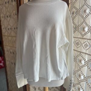 White Free People Easy Street Tunic Sweater